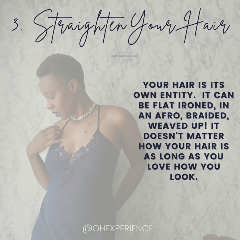 text: 3. straighten your hair.4 ways to get sexy for a boudoir experience.